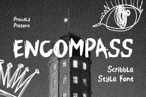 Encompass: A Scribble Style Font for Playful Editorial Design
