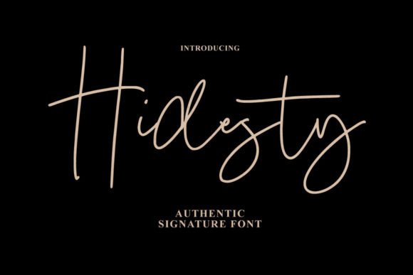 Hidesty Signature: A Handwritten Font for Elegant Maker Branding and Product Design