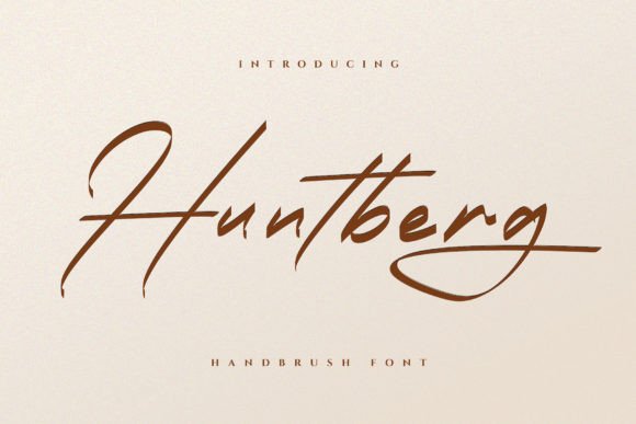 Huntberg: A Script Handwritten Font for Elegant Web Typography