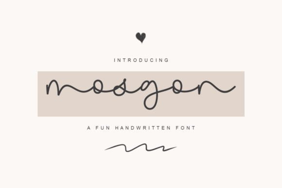 Mosgon: A Sweet Handwriting Font for Crafters and Makers
