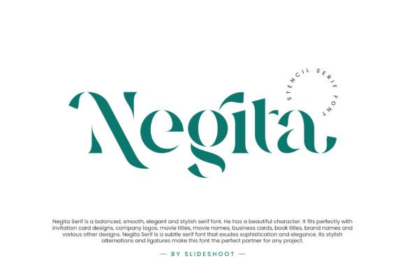 Negita: A Stylish Stencil Serif Font for Business Branding