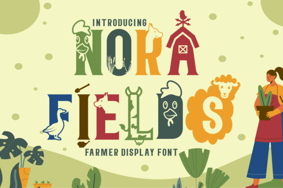 Nora Fields: A Farmer Display Font for Rustic Craft Designs