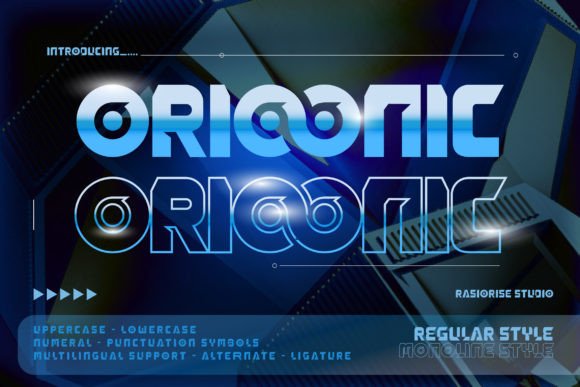 Orioonic: A Futuristic Y2K Decorative Font for Crafters and Sellers