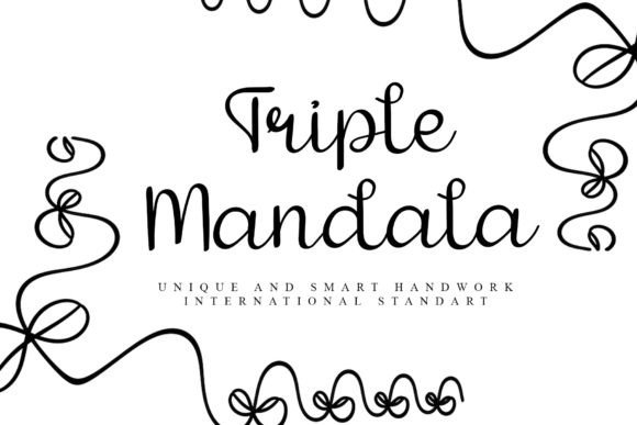 Triple Mandala: A Script Handwritten Font for Elegant Editorial Design