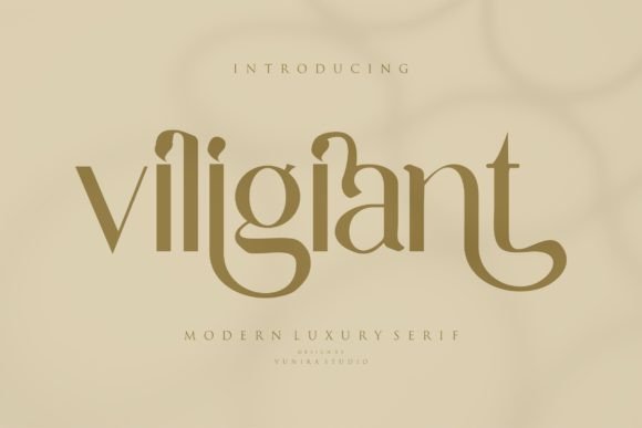 Viligiant Font: Elevating Web Design with Luxury Serif Typography
