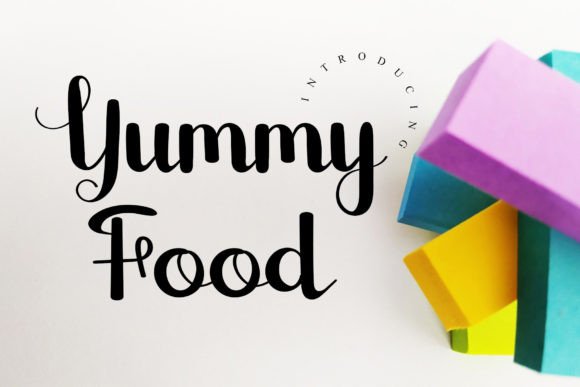 Yummy Food: A Handwritten Font for Elegant Branding Projects